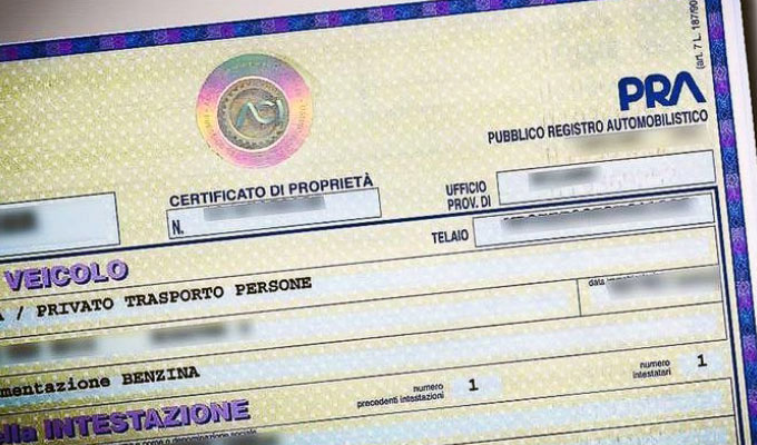 Dal 5 ottobre il certificato di proprietà diventa digitale