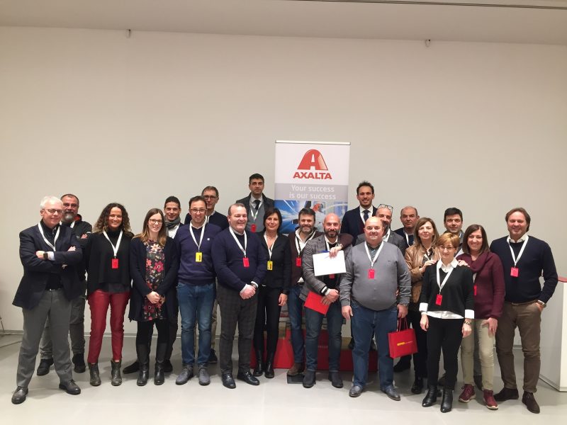 Il Team Axalta Italia a Maranello per incontrare Volvo Trucks