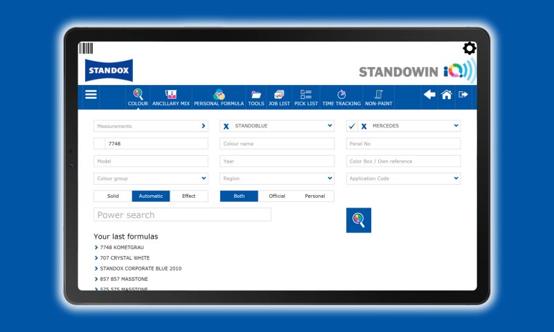 Gestione colore con la app Standowin iQ
