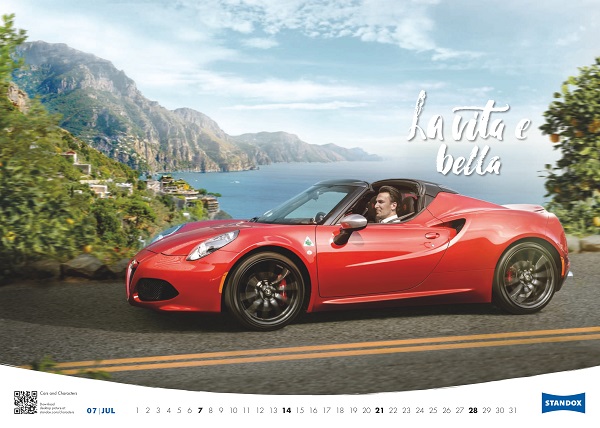 Calendario Standox 2019: un anno di carattere